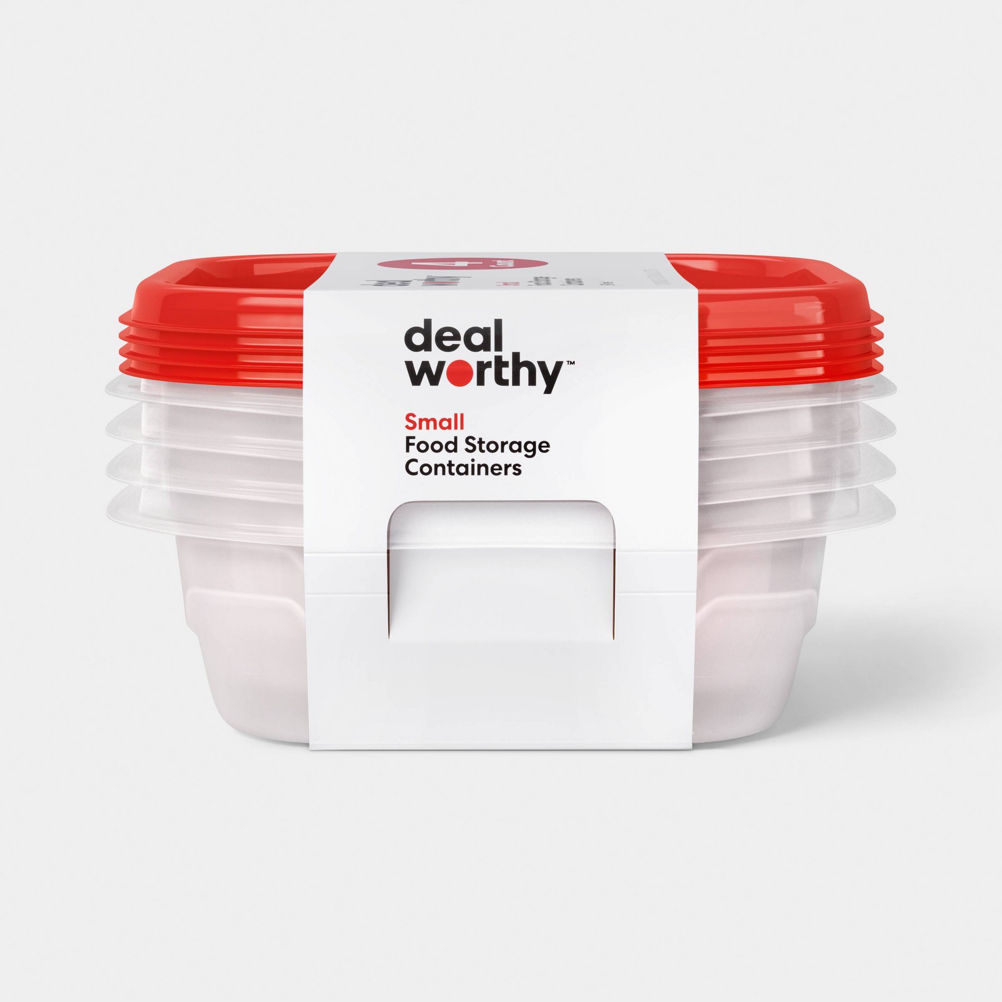 Food Storage For Pantry - Wadah Penyimpanan Makanan Persegi Kecil 4ct