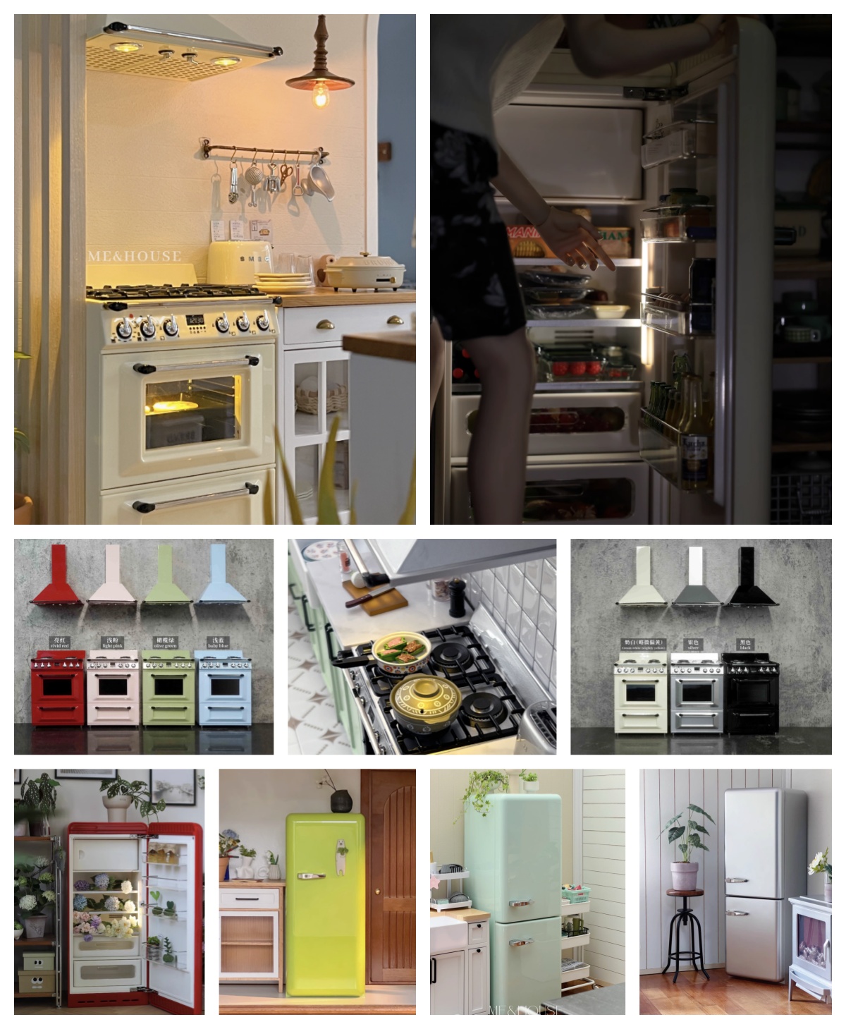 Food Storage Small - 1/6 Perabot Dapur Miniatur Modern Kulkas