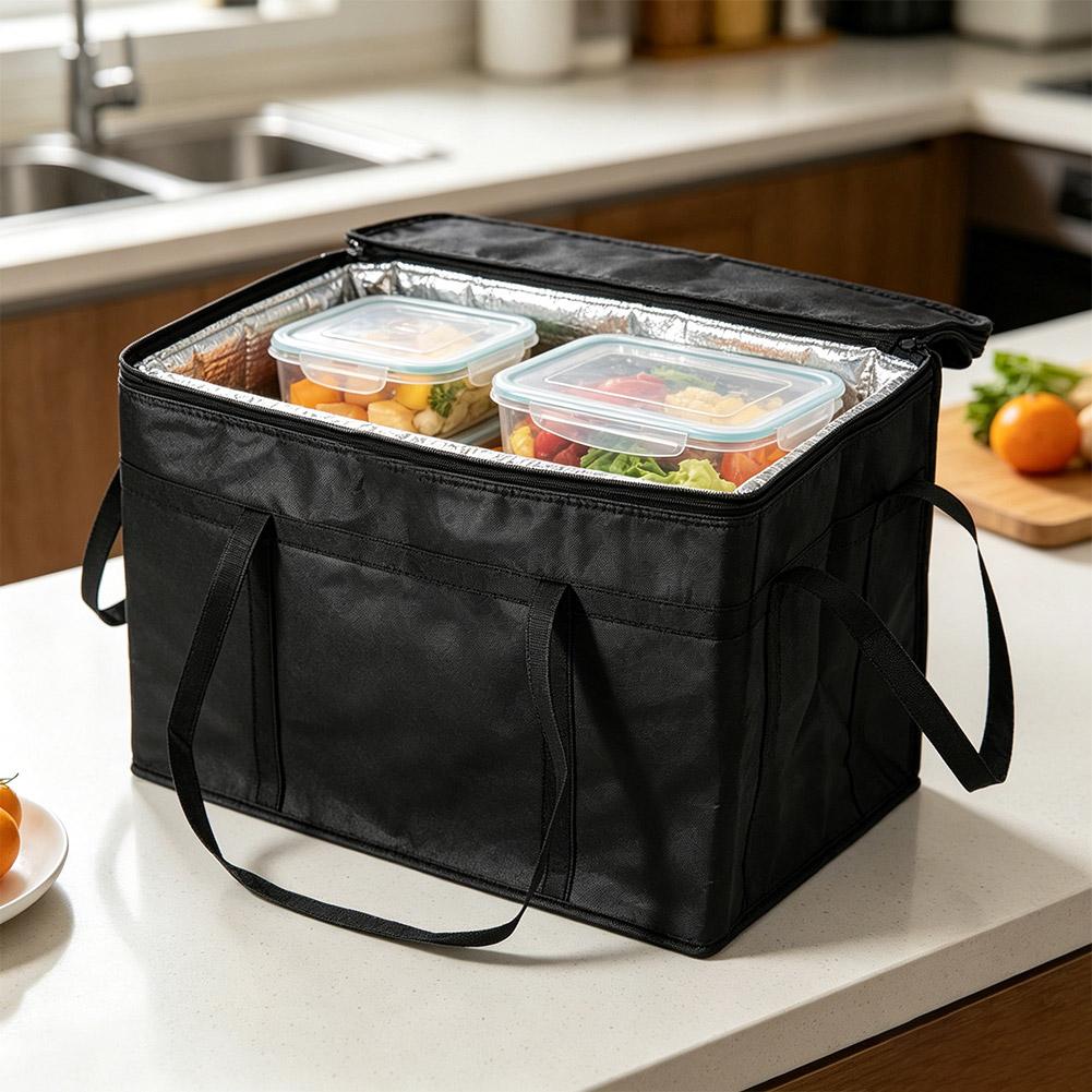 Food Storage Zipper - Tas Termal Berinsulasi Besar, Pendingin Penyimpanan,