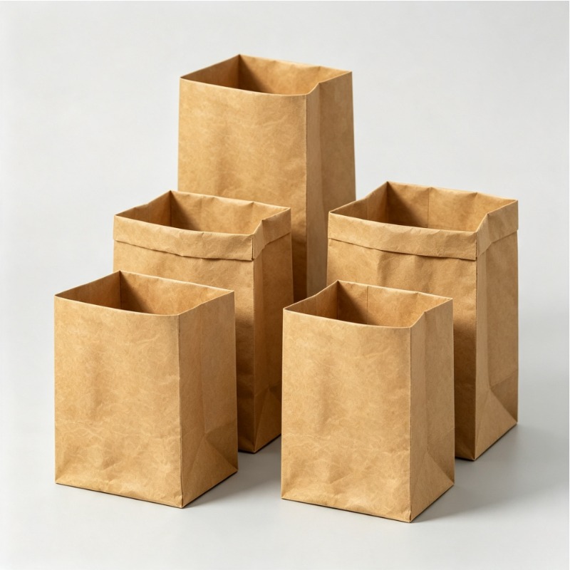 Food Storage Reusable Bags - Kantong Kertas Kraft yang Dapat Dicuci