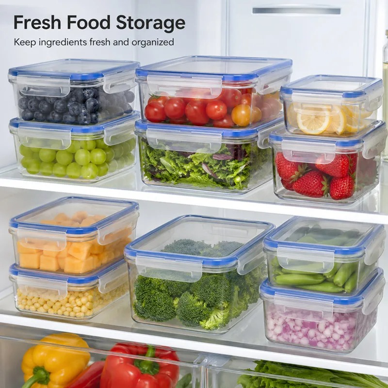 Food Storage For Refrigerator - 4 Ukuran Kotak Penyimpanan Kulkas Plastik