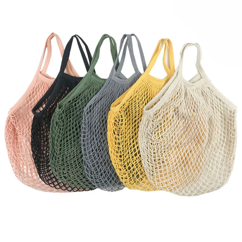 Produce Bag Reusable Mesh - Tas Belanja Jaring Katun Lipat, Kantong