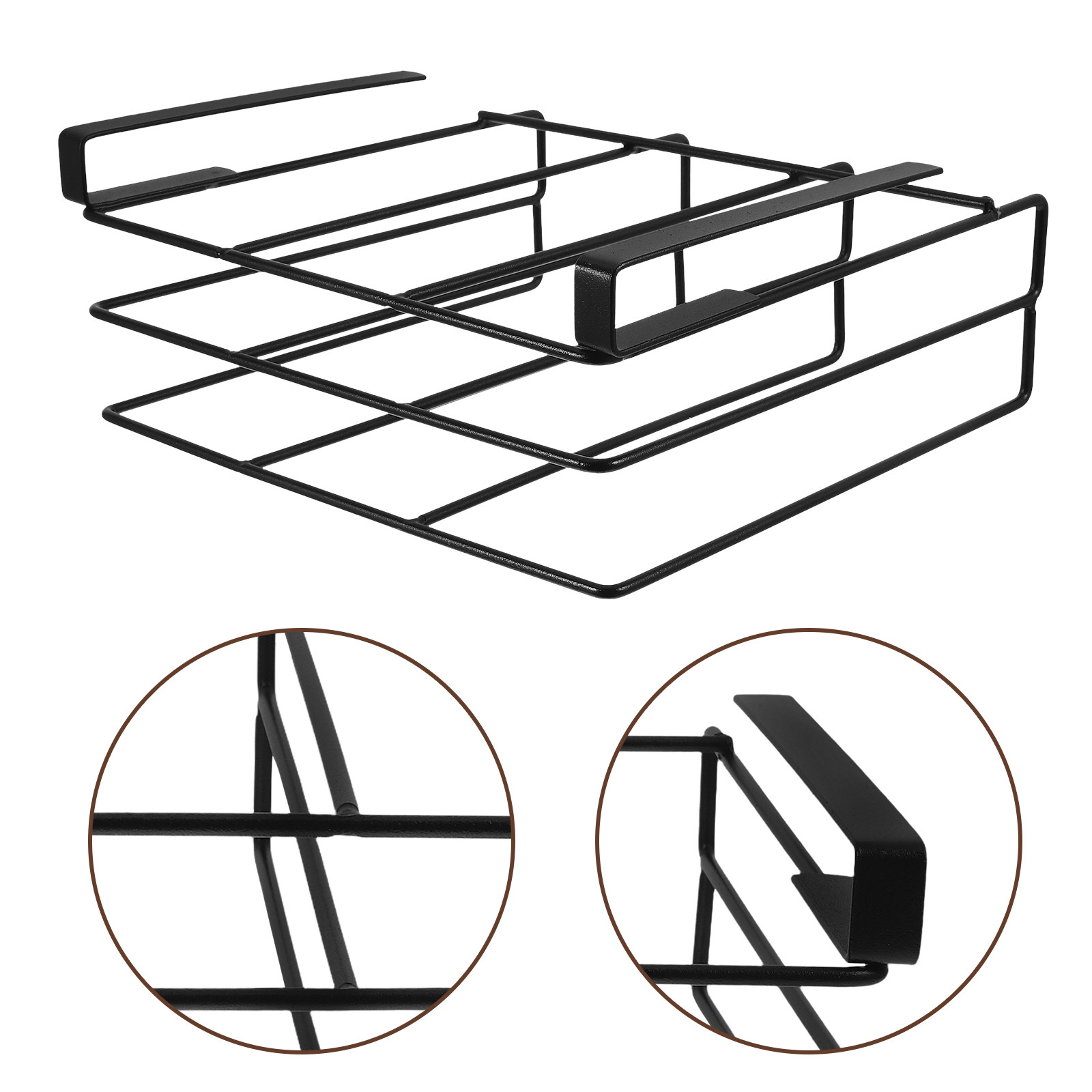 Food Storage In Stainless Steel - Rak Papan Potong Besar Warna Hitam,