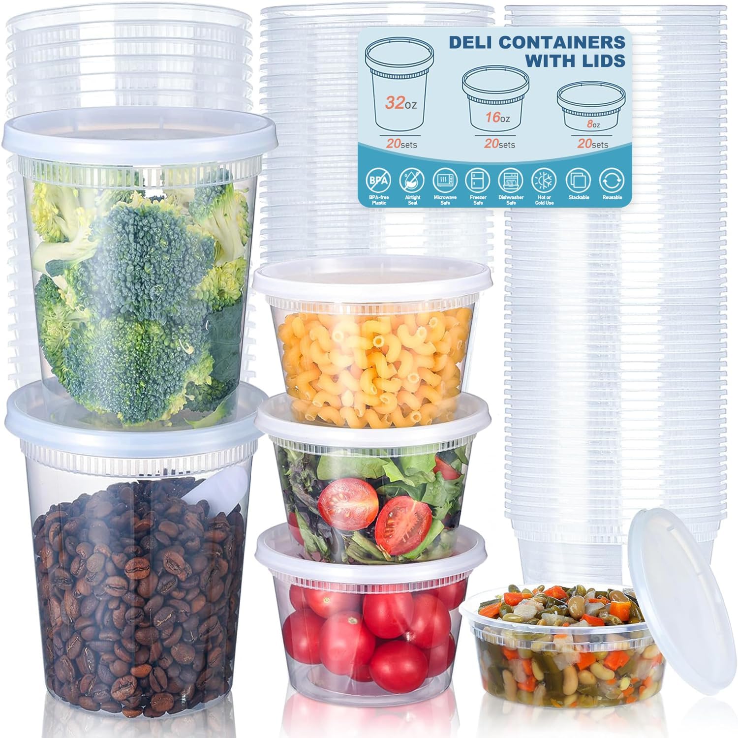 Food Storage And Preservation - 24 buah wadah penyimpanan makanan Deli