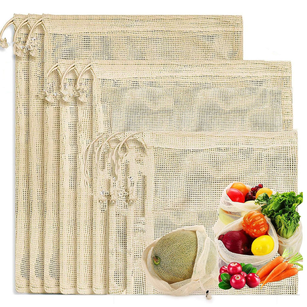 Produce Bag Reusable Mesh - 3 buah tas belanja produk jaring