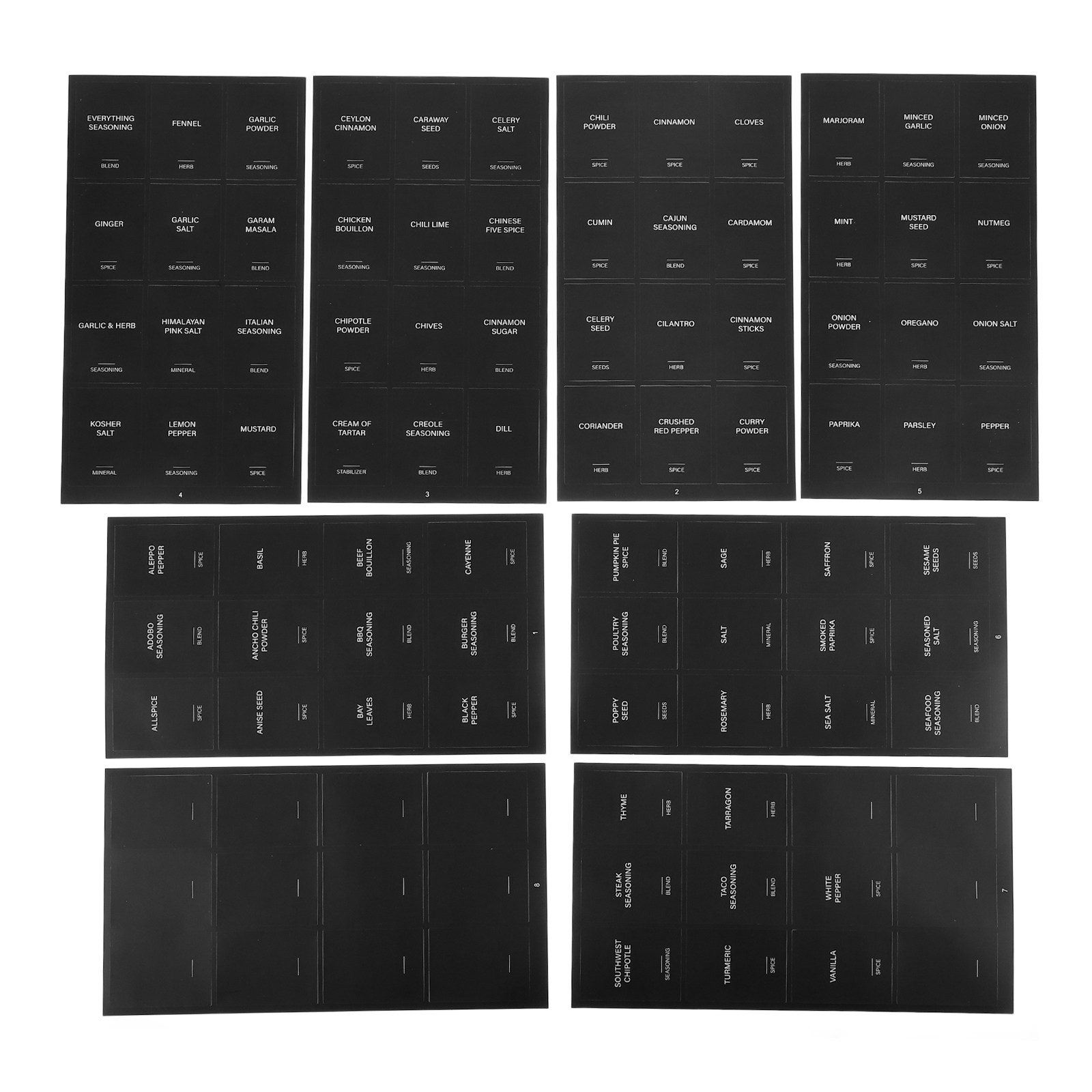 Food Storage For Pantry - 32Pcs Stiker Bumbu Tahan Air Bentuk