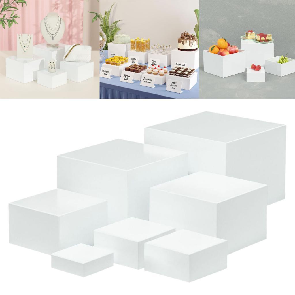 Food Storage Table - 7 Buah Kotak Display Kubus Akrilik