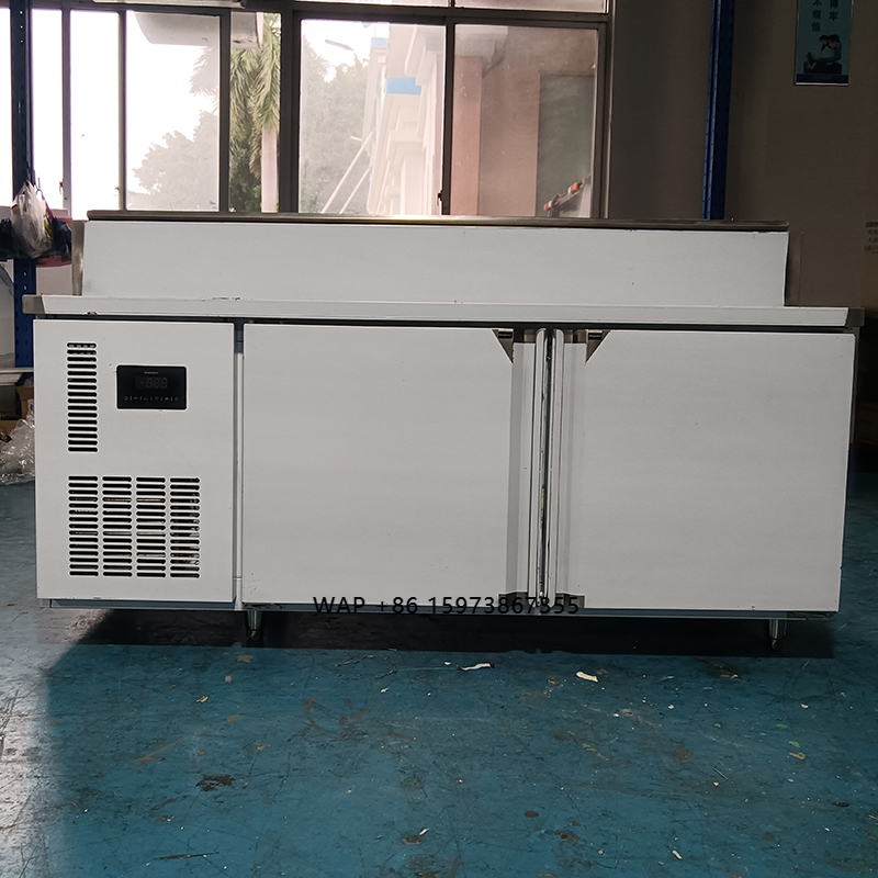 Food Storage For Refrigerator - Kulkas Meja Persiapan Pizza 2 Pintu