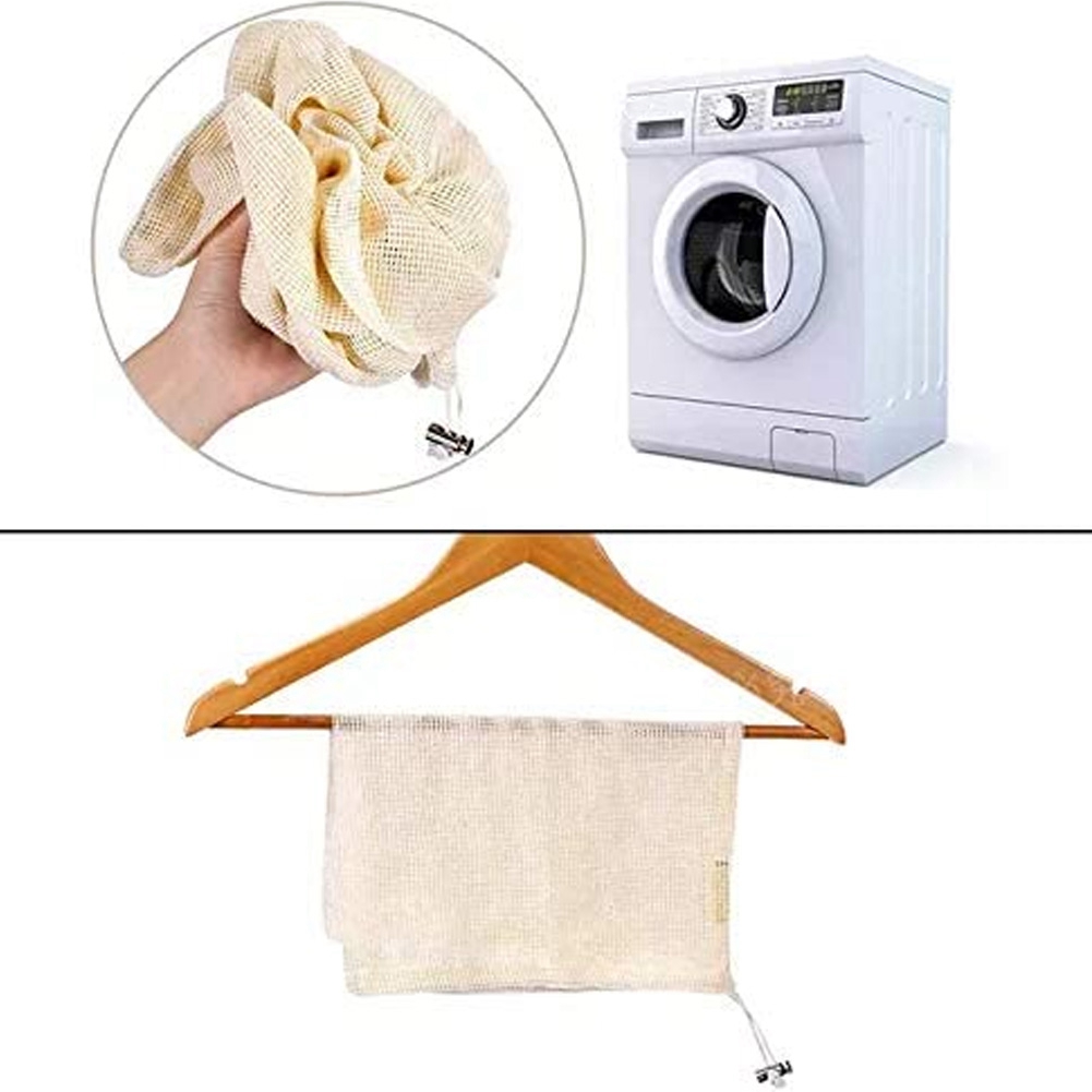 Produce Bag Reusable Mesh - 9 Buah Set Tas Produksi Jaring