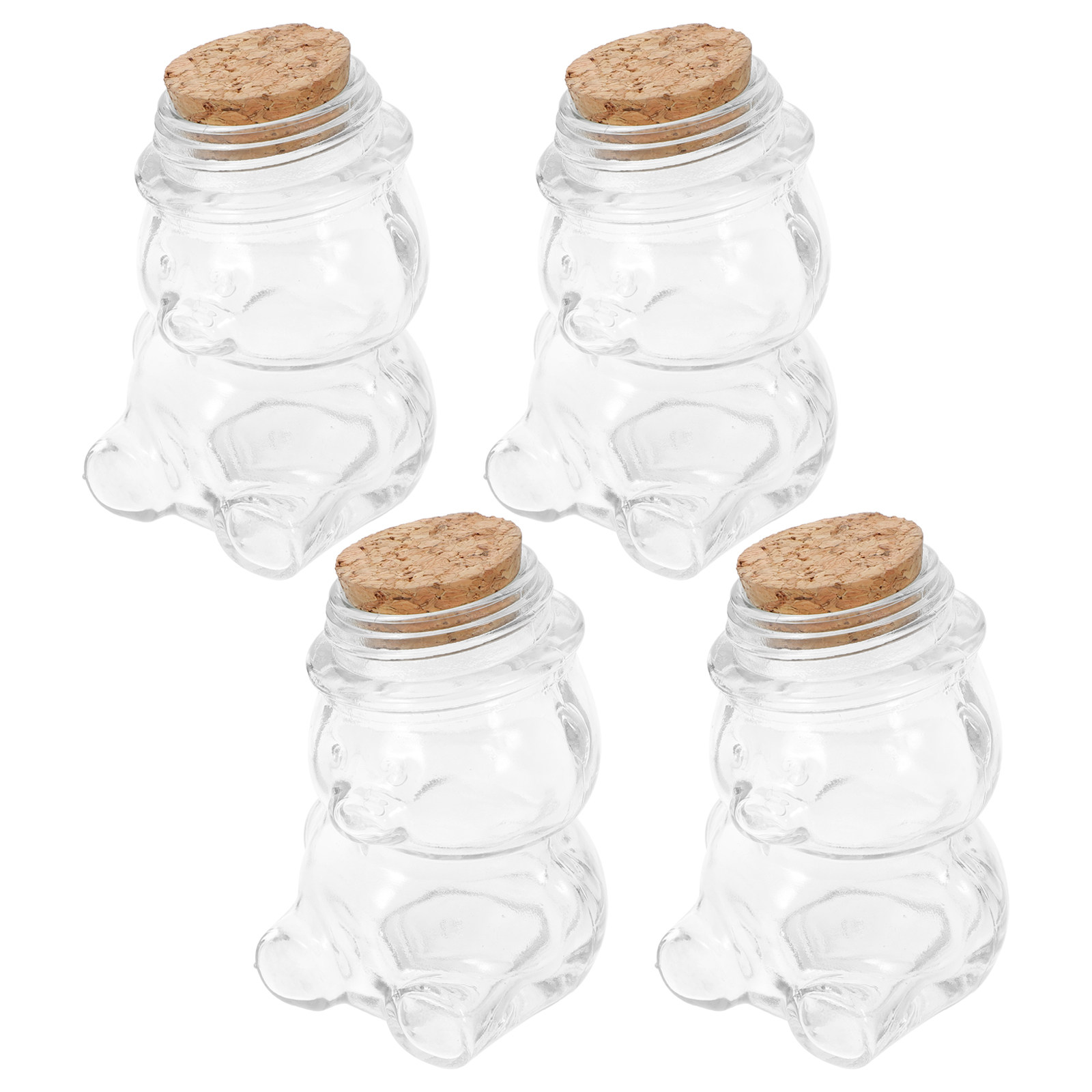 Food Storage Jars & Containers - 4 Buah Set Toples Permen Kaca