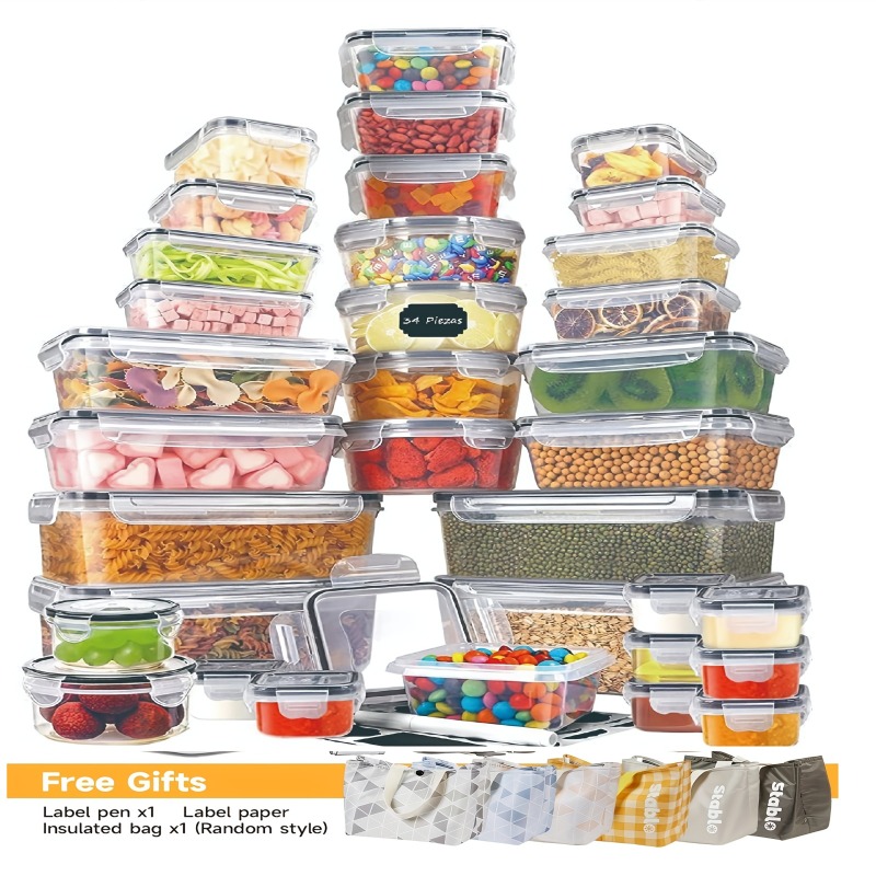 Food Storage And Preservation - 48PCS Set Wadah Penyimpanan Makanan Bebas