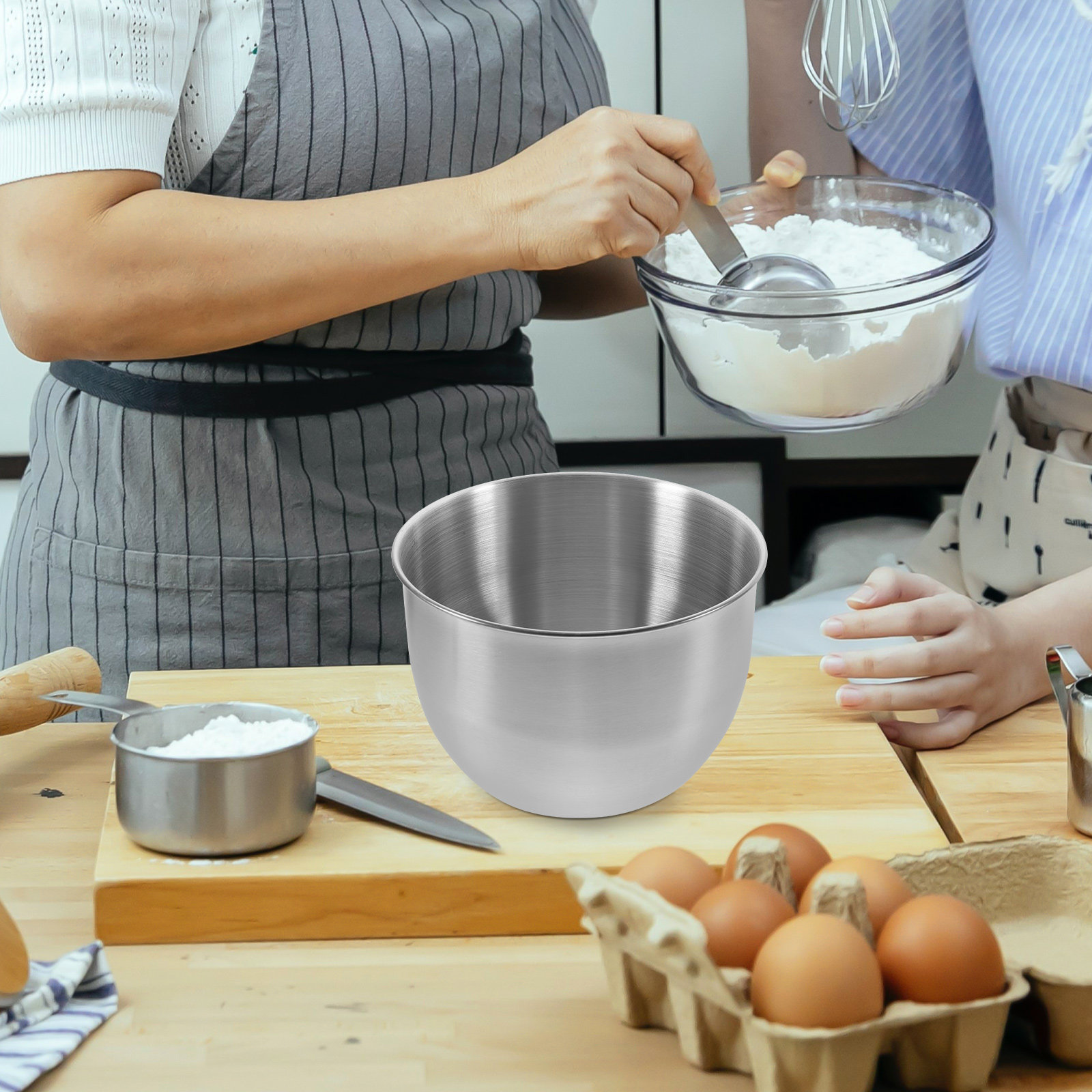 Food Storage In Stainless Steel - Mangkuk Pencampur Stainless Steel Tebal, Mangkuk