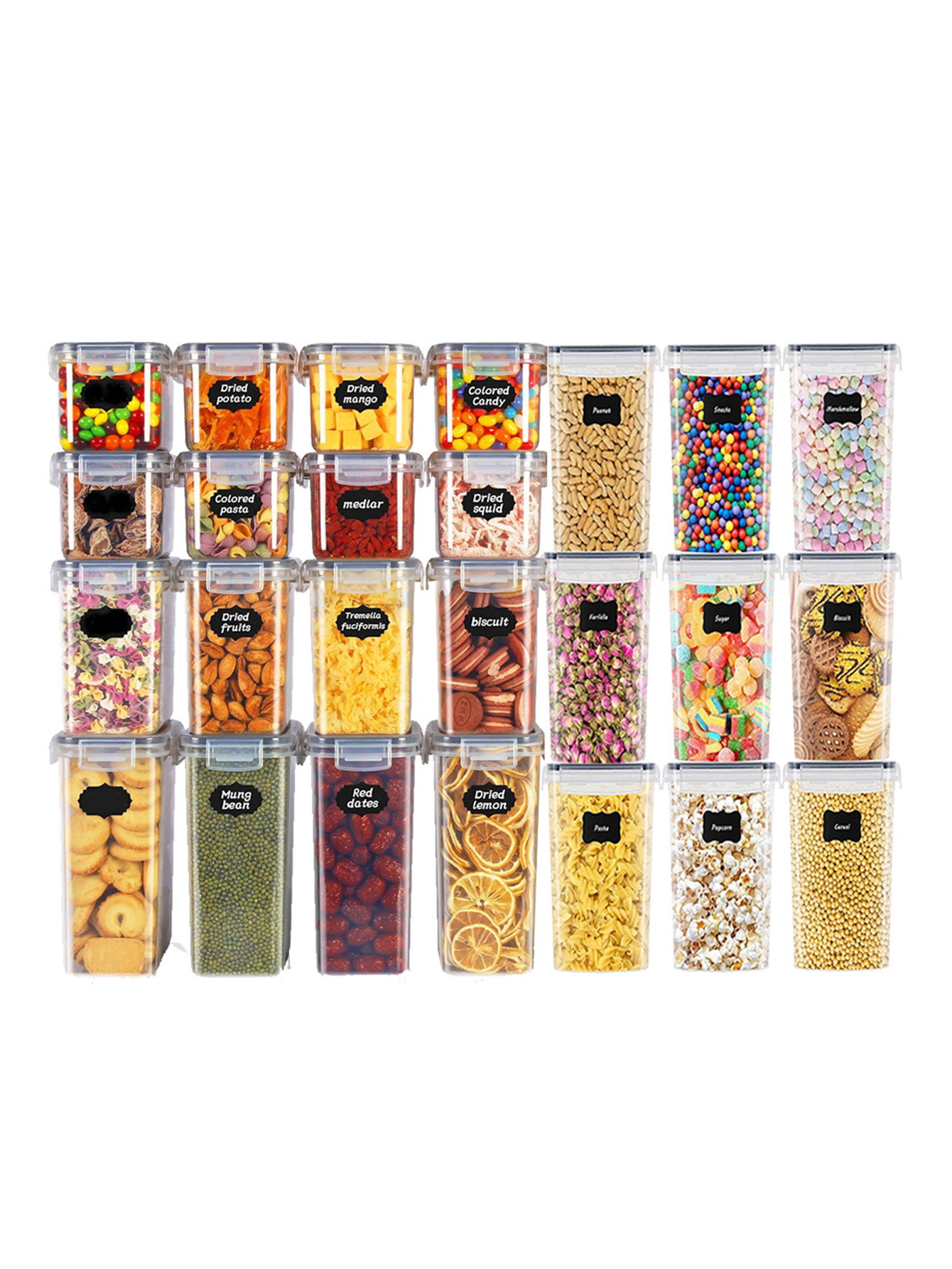 Food Storage And Preservation - 48pcs, Wadah Penyimpanan Makanan Tertutup dengan