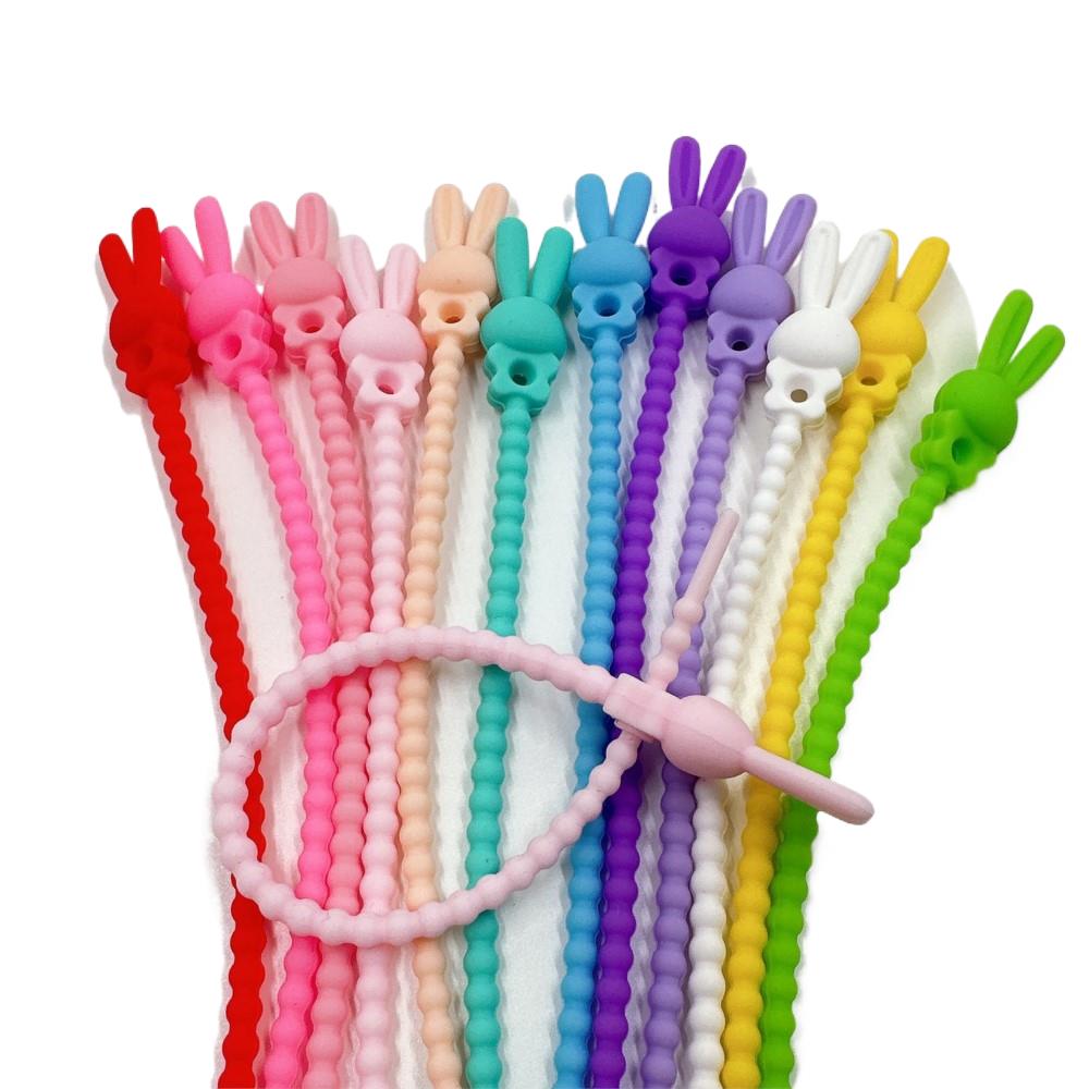 Food Storage Reusable Bags - 10Pcs Pengatur Kabel Silikon Bentuk Bunga