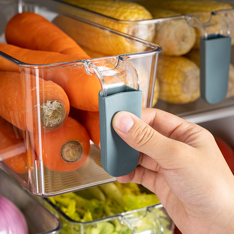 Food Storage For Refrigerator - Kotak Penyimpanan Kulkas Transparan dengan Pegangan,