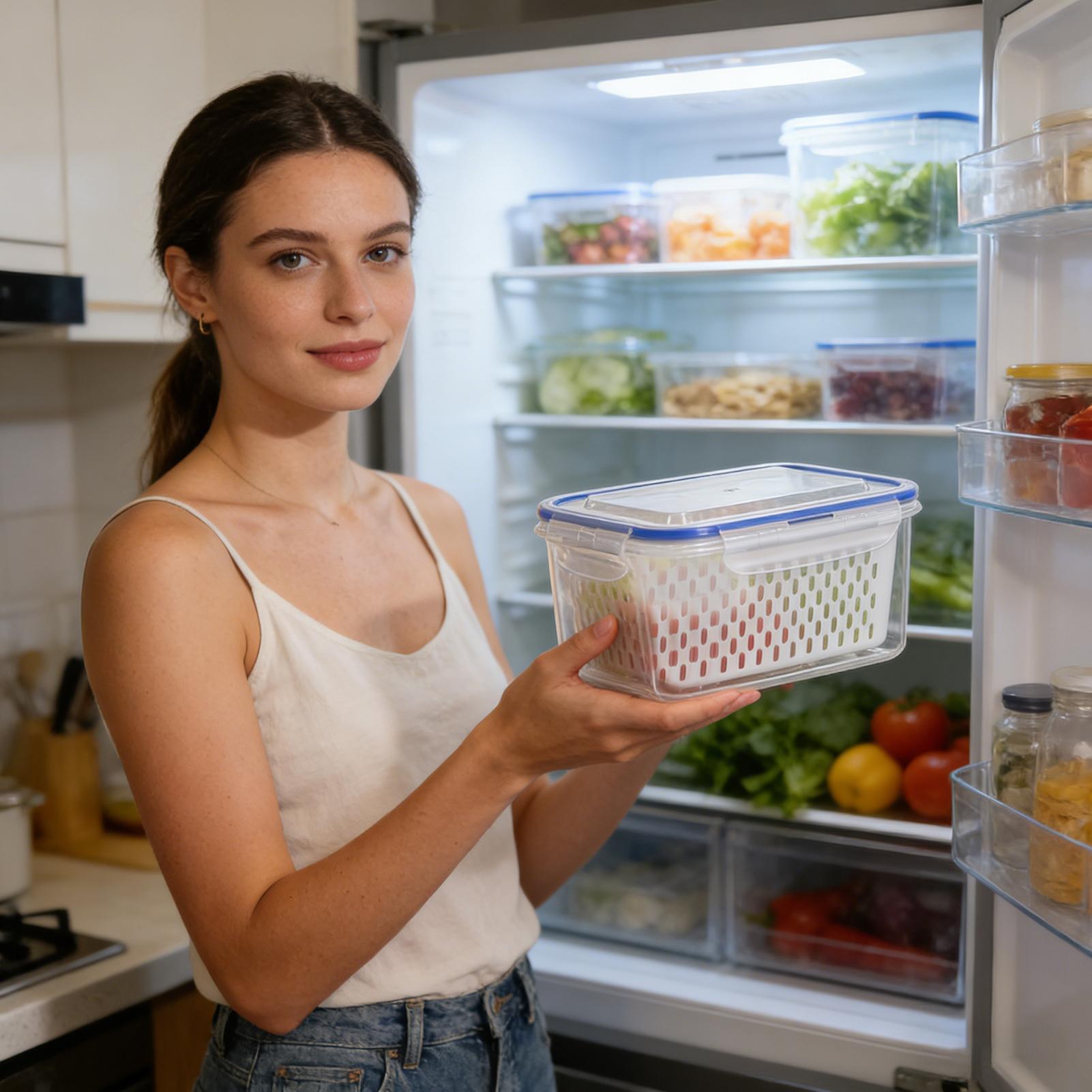 Wadah Penyimpanan Makanan 4 in - Food Storage For Refrigerator ulasan dan harga