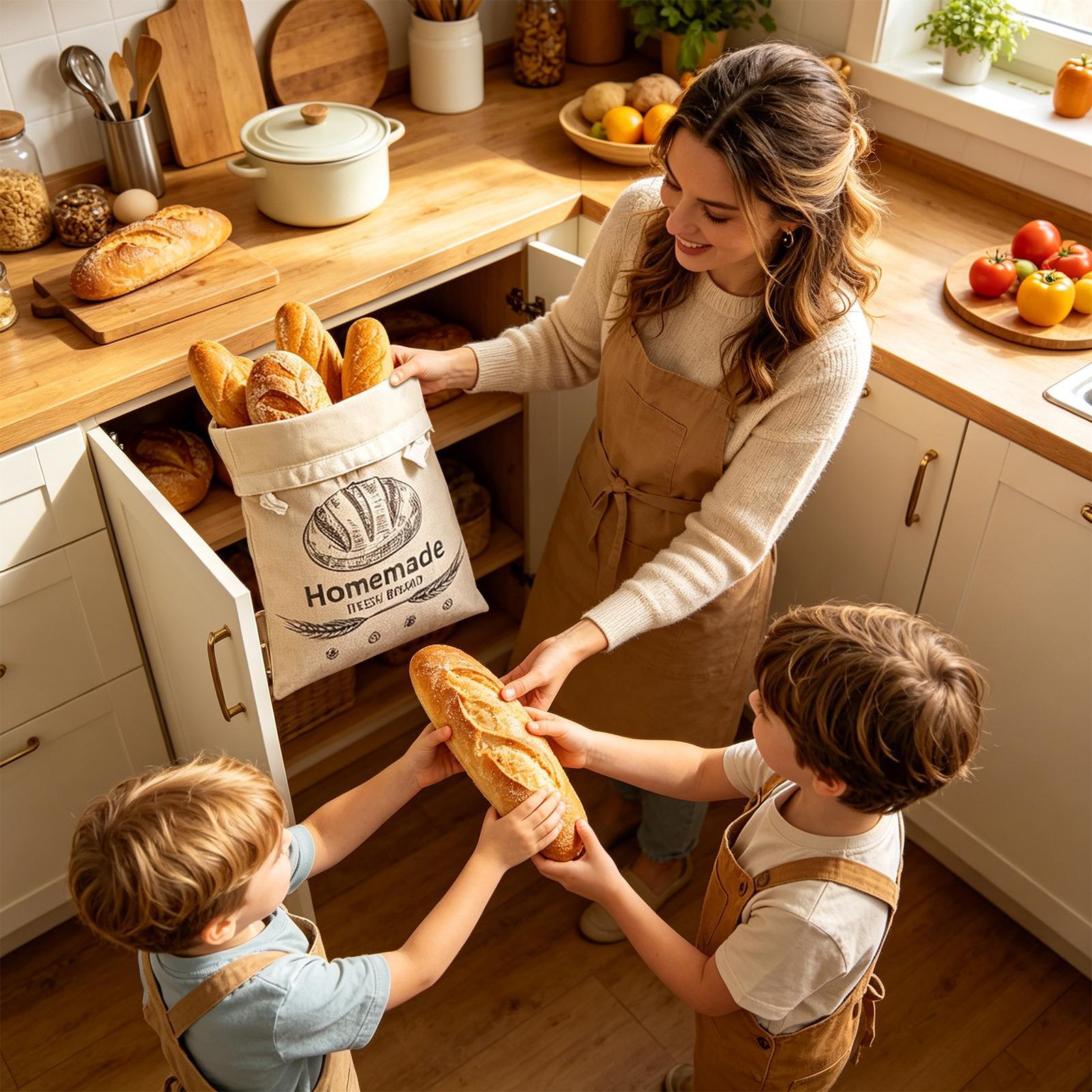 Tas Roti Linen Tas Dapat Digun - Food Storage Reusable Bags ulasan dan harga