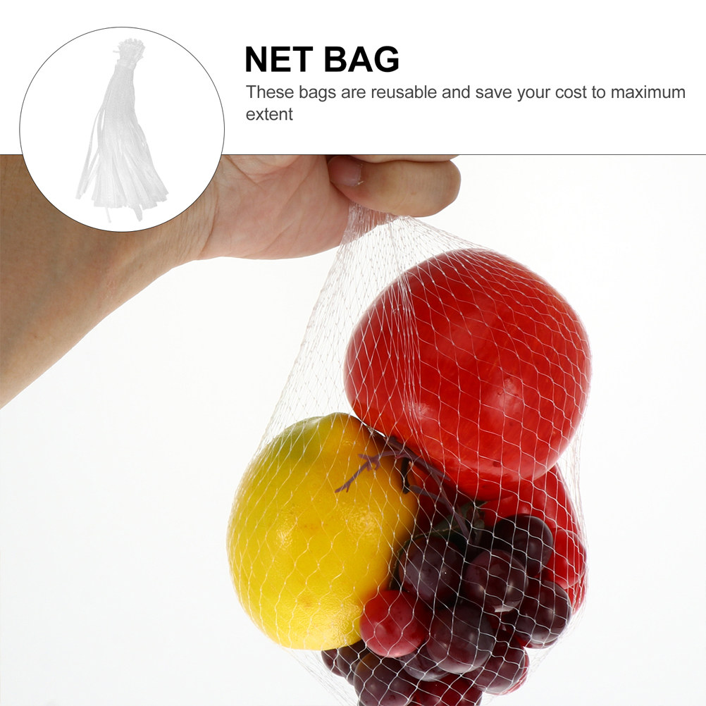 50Pcs Kantong Jaring Tahan Lam - Produce Bag Reusable Mesh ulasan dan harga