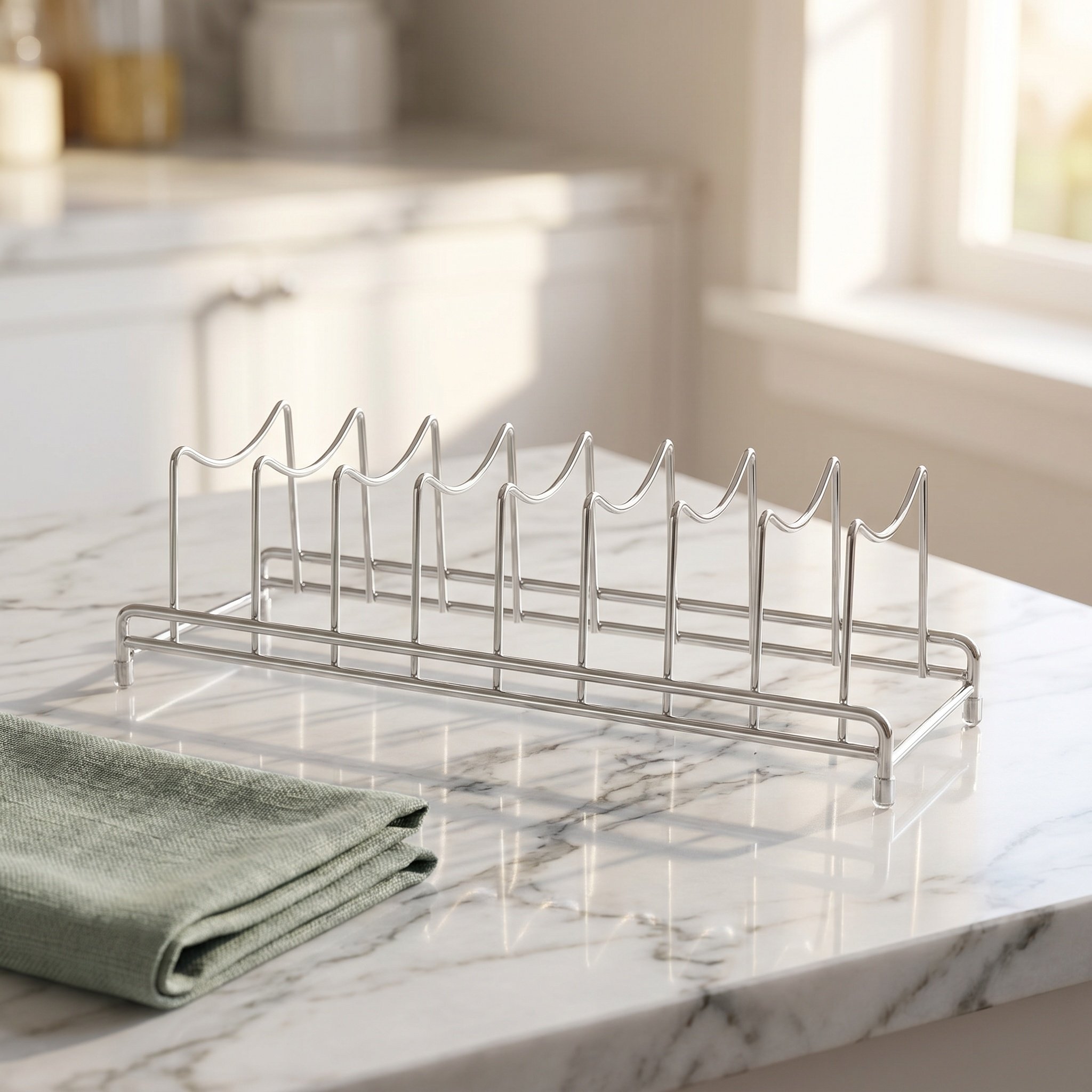 Rak Penyimpanan Tutup Panci 9  - Food Storage In Stainless Steel ulasan dan harga