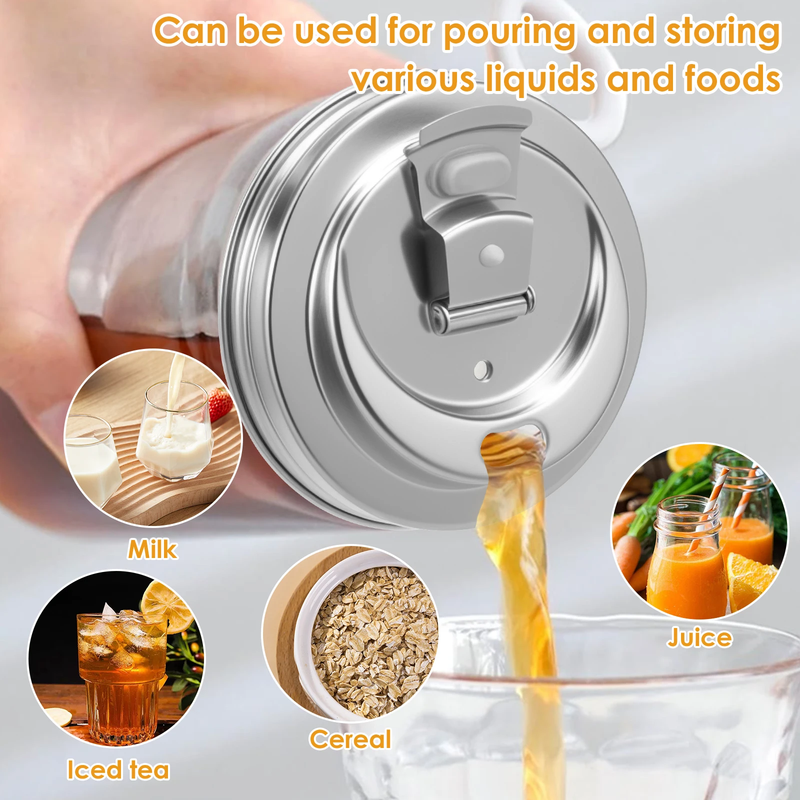 4 Pcs Tutup Botol Mason Mulut  - Mason Jar Wide Mouth ulasan dan harga