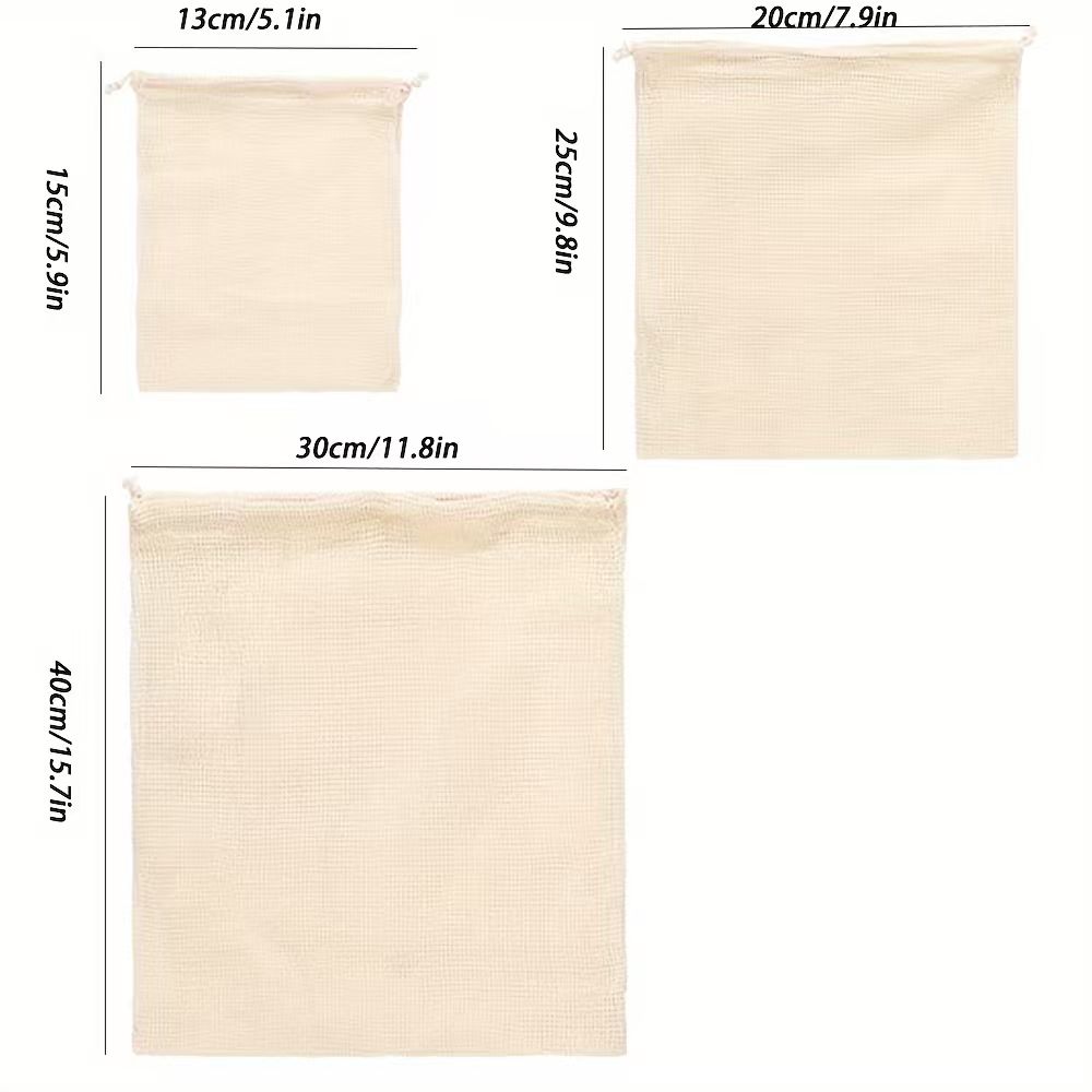 1 Buah Tas Produk Katun Jaring - Produce Bag Reusable Mesh ulasan dan harga