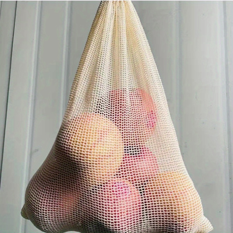 1 Buah Tas Produk Katun Jaring - Produce Bag Reusable Mesh ulasan dan harga