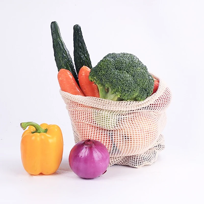 3 6 10Pcs Reusable Memproduksi - Produce Bag Reusable Mesh ulasan dan harga