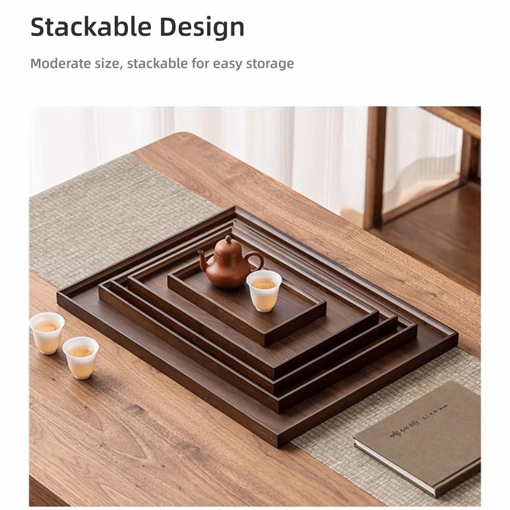 Nampan Dekoratif Bambu Alami N - Food Storage Table ulasan dan harga