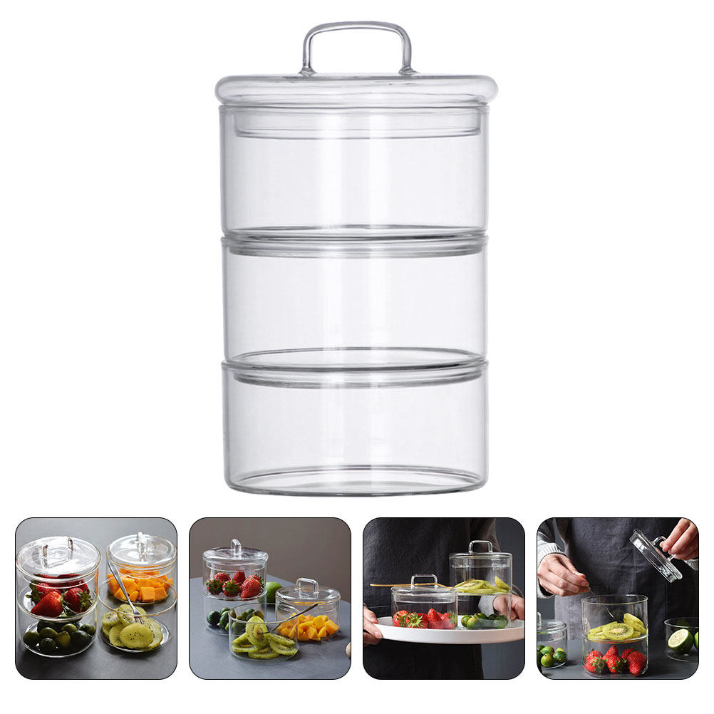 1Set Wadah Penyimpanan Kaca Tr - Food Storage Jars & Containers ulasan dan harga