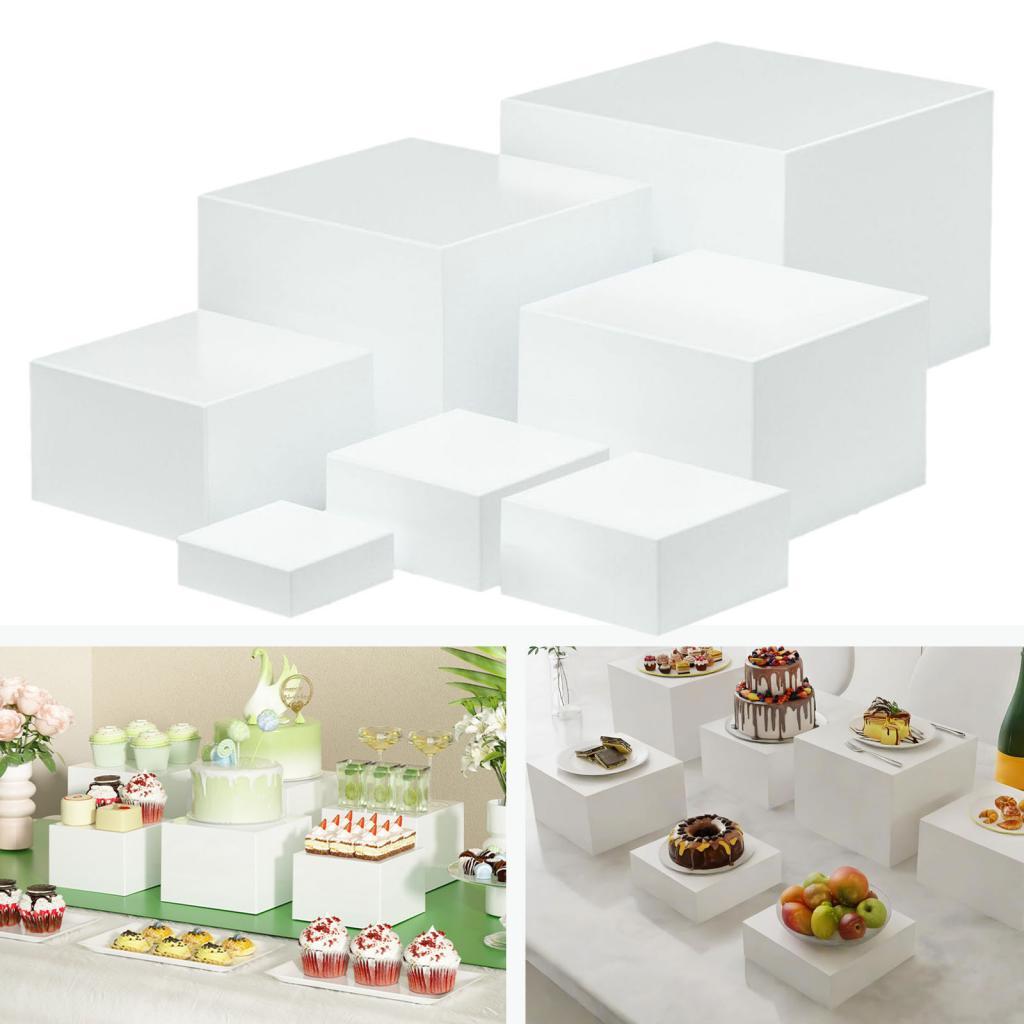 7 Buah Kotak Display Kubus Akr - Food Storage Table ulasan dan harga