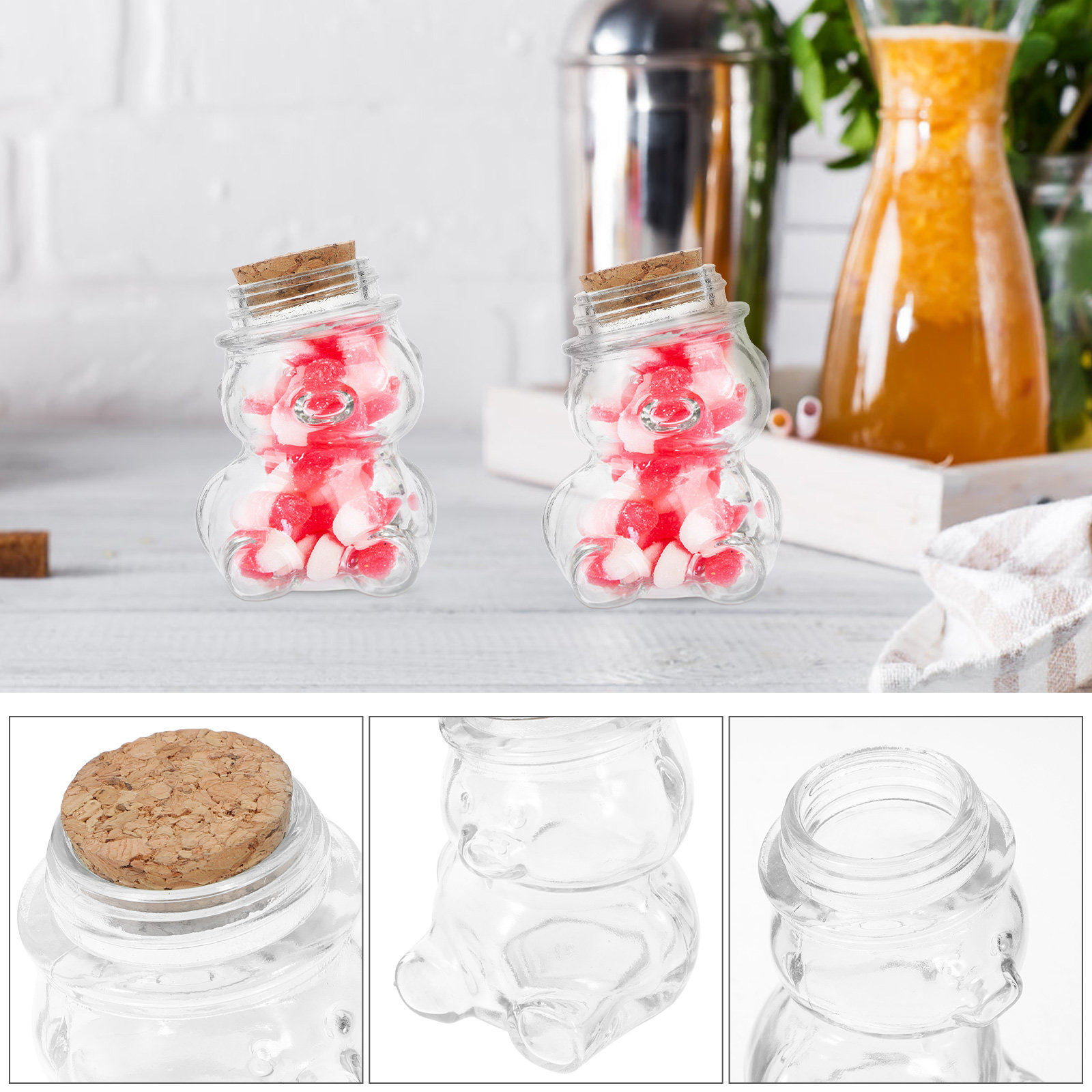 4 Buah Set Toples Permen Kaca  - Food Storage Jars & Containers ulasan dan harga