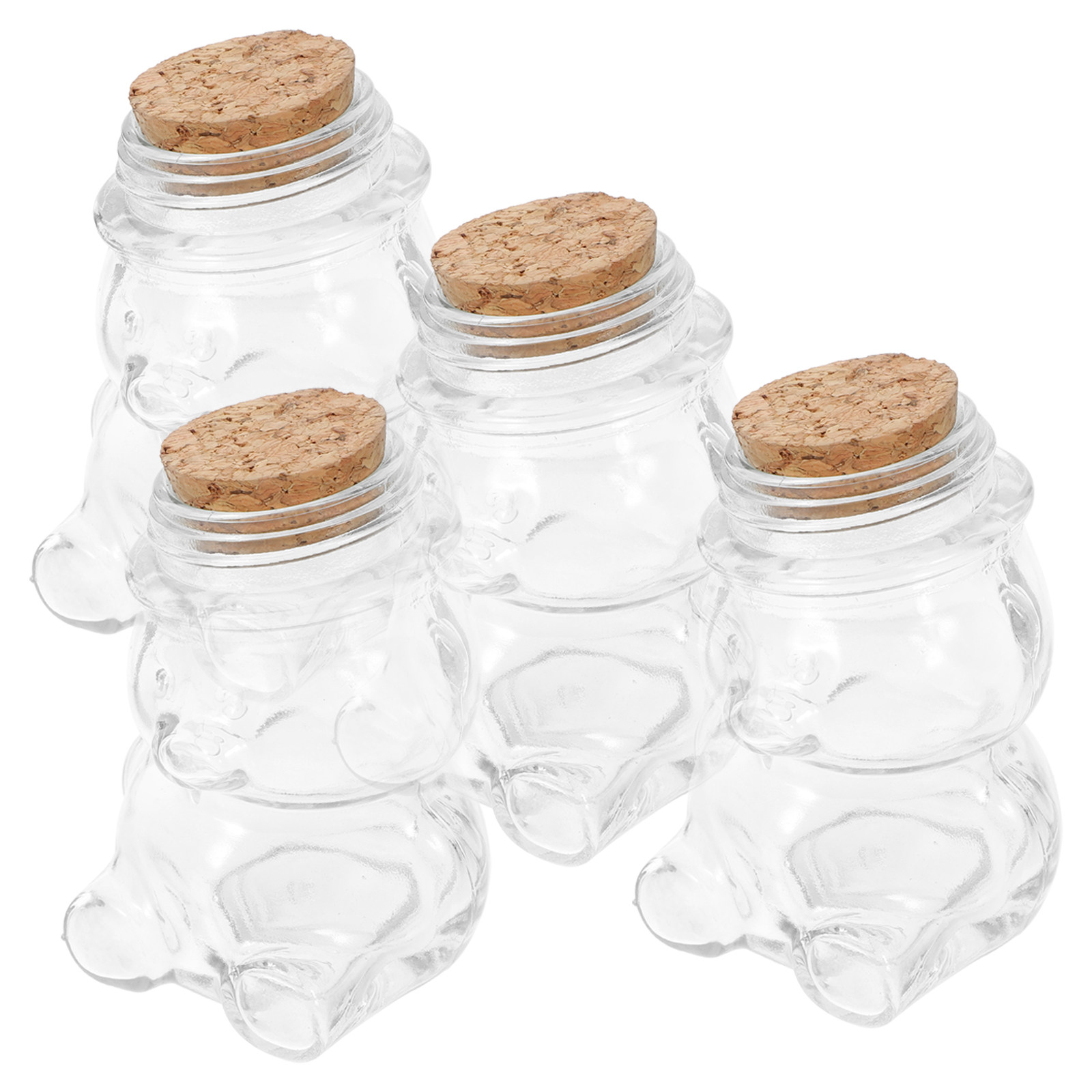 4 Buah Set Toples Permen Kaca  - Food Storage Jars & Containers ulasan dan harga
