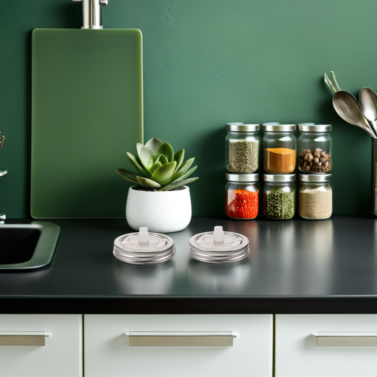2 Buah Tutup Fermentasi Airloc - Mason Jar Wide Mouth ulasan dan harga