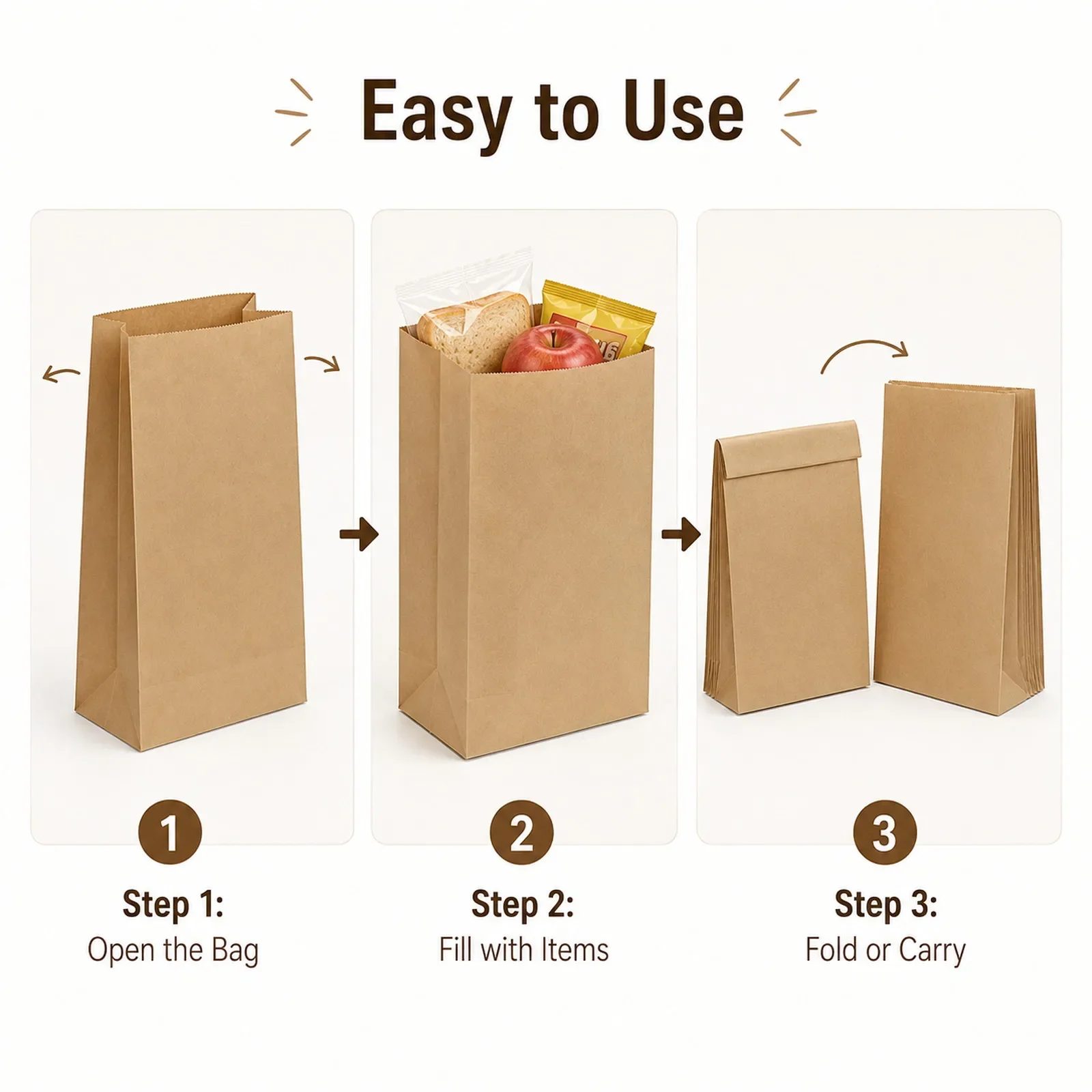 10-30Pcs Kantong Kertas Kraft  - Food Storage Small ulasan dan harga