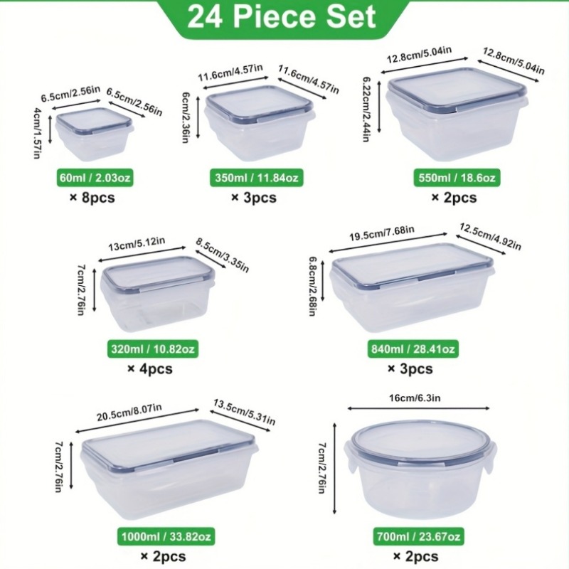 48PCS Set Wadah Penyimpanan Ma - Food Storage And Preservation ulasan dan harga