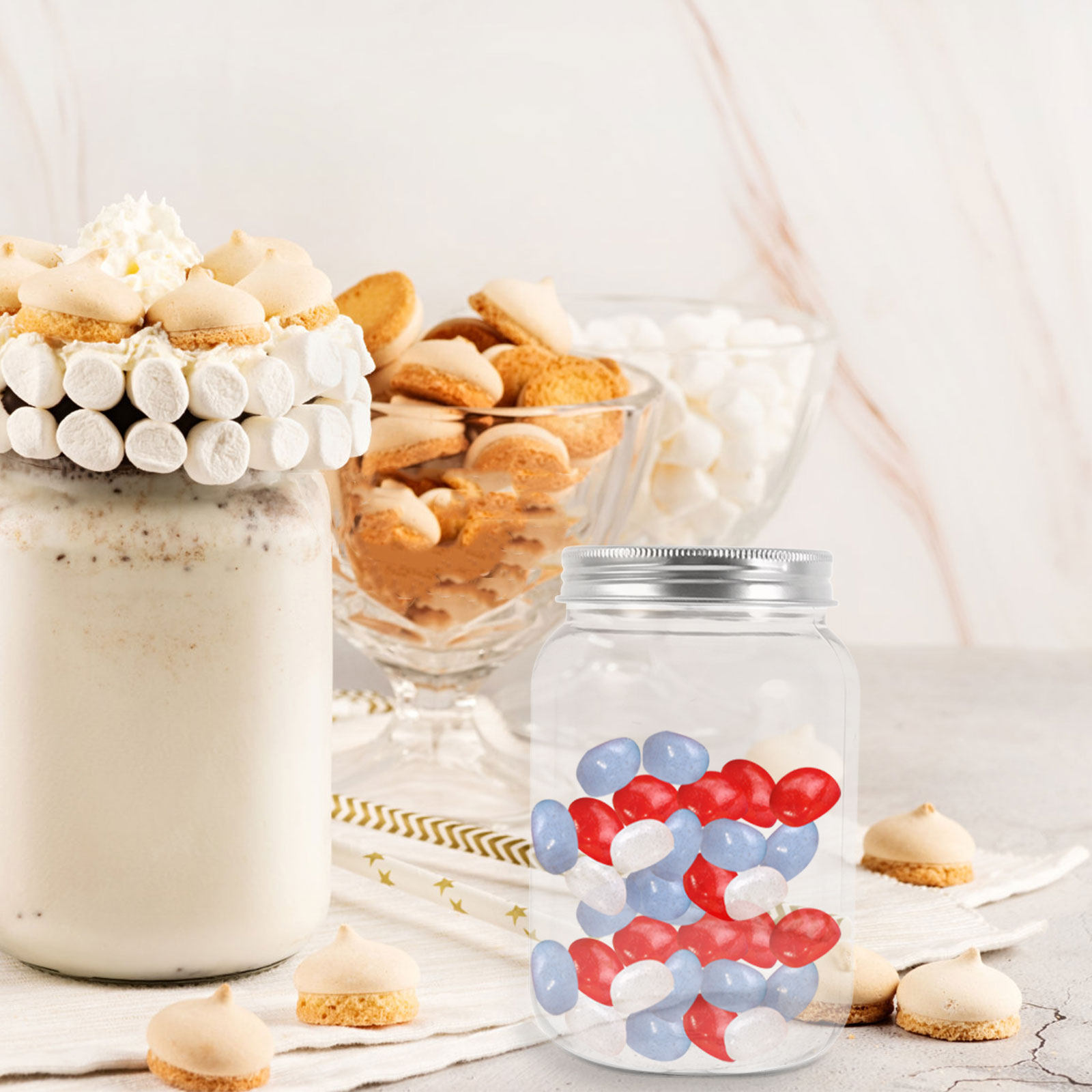 4 Buah Stoples Plastik Transpa - Food Storage Jars & Containers ulasan dan harga